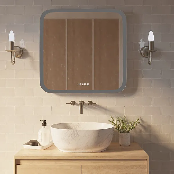 Зеркало Mixline Стив-3 68,50x70 4620001989904 с подсветкой фото 3