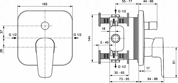 Смеситель Ideal Standard Ceraplan lll A6115AA для ванны с душем фото 3