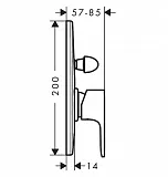 Смеситель Hansgrohe Rebris S 72449670 для ванны с душем внешняя часть фото 2