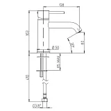 Смеситель для раковины PAINI Cox 78PW205O фото 7