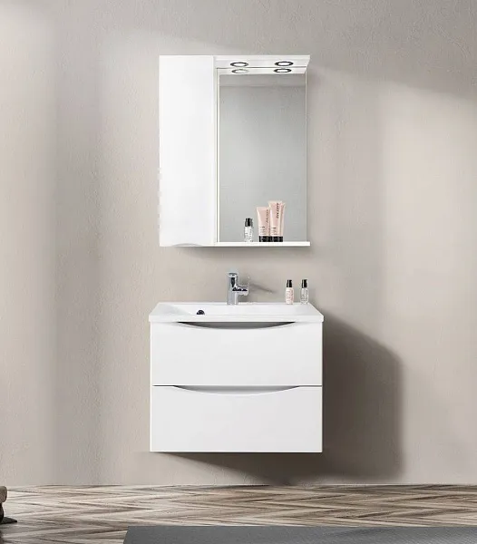 Зеркало-шкаф BelBagno Marino 60x75 MARINO-SPC-600/750-1A-BL-P-L левое с подсветкой фото 14