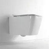 Унитаз подвесной Iberica Blanca Toledo IB.TLD.231.1B1 безоободковый с микролифтом фото 1
