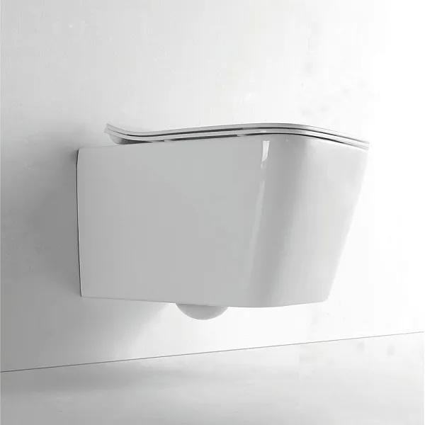 Унитаз подвесной Iberica Blanca Toledo IB.TLD.231.1B1 безоободковый с микролифтом фото 1