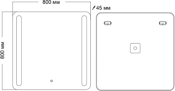 Зеркало Grossman Lara 80x80 138080 с подсветкой фото 3