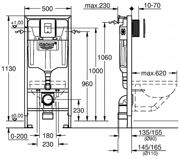 Инсталляция для унитаза Grohe Rapid SL 38827000 фото 2