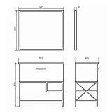 Зеркало Comforty Бредфорд 90x80 00-00009954CF фото 3