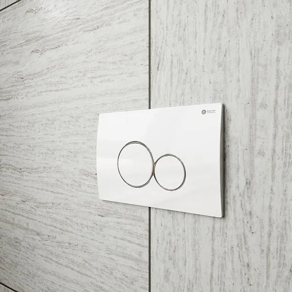 Кнопка смыва Point Виктория PN44061WC двухцветная: белая, хром фото 3