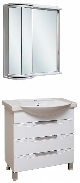 Зеркало-шкаф Runo Секрет 75х75 00000000898 левое с подсветкой фото 4