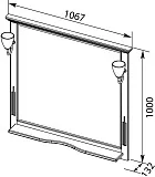 Зеркало Aquanet Лагуна 105 фото 3