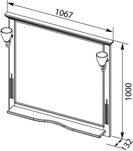 Зеркало Aquanet Лагуна 105 фото 3