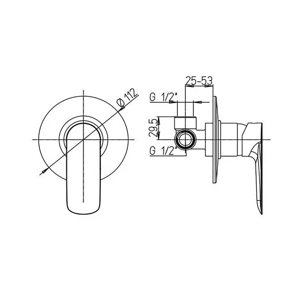 Встраиваемый смеситель PAINI Nove 09YO690 фото 4