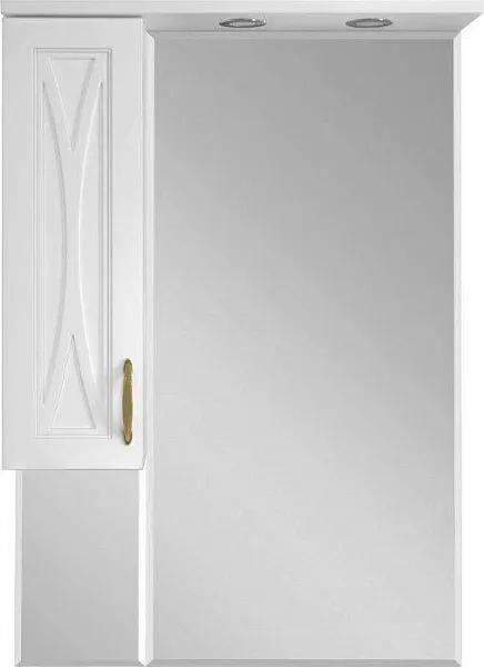 Зеркало-шкаф Misty Амбра 78х100 П-Амб0280-0322ЯЛ с подсветкой левое фото 1