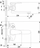 Смеситель Lemark Status LM4414C для ванны с душем фото 2