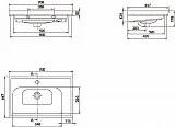 Раковина CeraStyle Frame 70 см 031100-u фото 3