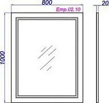 Зеркало Aqwella Empire 100x80 Emp.02.10/W фото 4