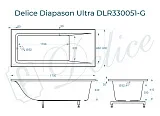 Ванна из искусственного камня Delice Diapason Ultra DLR330051-G фото 1