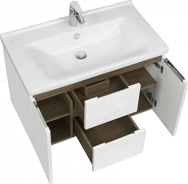 Тумба с раковиной Акватон Рене 80 подвесная фото 3