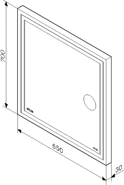Зеркало Am.Pm Gem 65x70 M91AMOX0653WG с подсветкой фото 6