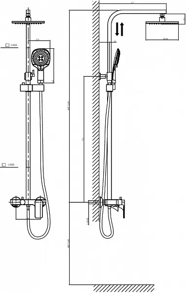 Душевая стойка D&K Berlin.Freie DA1433701A01 фото 5
