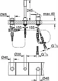 Смеситель Grohe Lineare New 19965001 на борт ванны фото 3