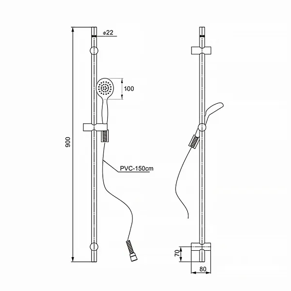 Душевой гарнитур PAINI Torino TRCR121 фото 3
