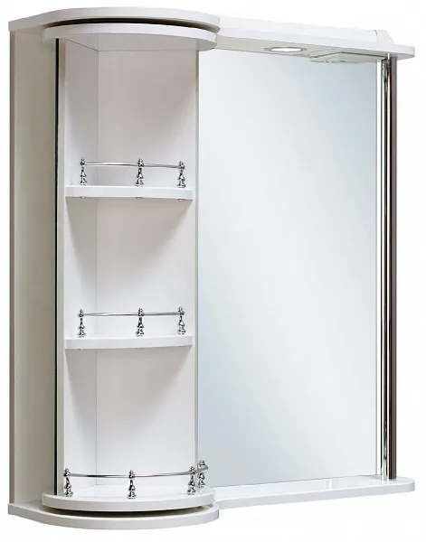 Зеркало-шкаф Runo Секрет 75х75 00000000898 левое с подсветкой фото 3