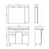 Зеркало Comforty Сочи 84x82 00003132119CF правая с подсветкой фото 3