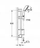 Душевой гарнитур Grohe Tempesta 27609001 фото 2