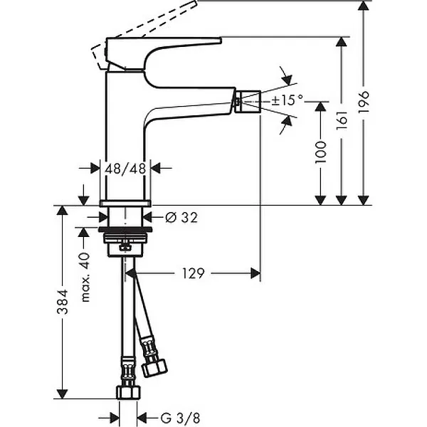 Смеситель Hansgrohe Metropol 32520700 для биде фото 2