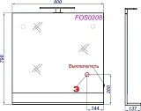 Зеркало Aqwella Foster 80x80 FOS0208DS с подсветкой фото 3