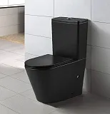 Унитаз-компакт Azario Vetro AZ-2149-MB напольный безободковый с сиденьем микролифт фото 3