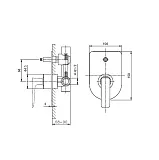 Встраиваемый смеситель Wonzon & Woghand SHARK WW-483700-CR фото 1