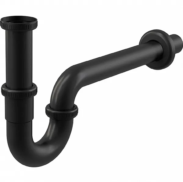 Сифон AlcaPlast A4320BLACK для раковины фото 1