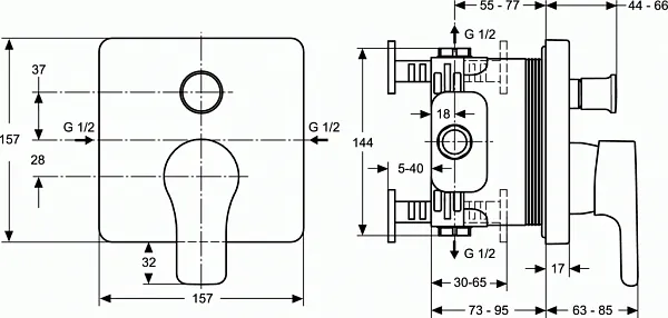 Смеситель Ideal Standard Attitude A4758AA для ванны с душем фото 3