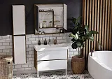 Шкаф-пенал Акватон Сканди 35x80 см белый / тёмное дерево 1A255003SDZ90 фото 3