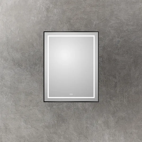 Зеркало BelBagno Kraft 70x90 SPC-KRAFT-700-900-LED-TCH-WARM-NERO с подсветкой фото 2