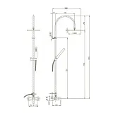 Душевая стойка PAINI Arena 92CR6891P1 фото 3