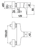 Смеситель Nobili Seven SE124130BM для душа фото 2