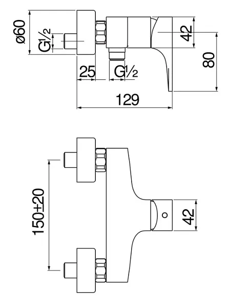 Смеситель Nobili Seven SE124130BM для душа фото 2