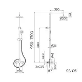 Душевая стойка KNOTLOR STREAMLINE SS-06 фото 3