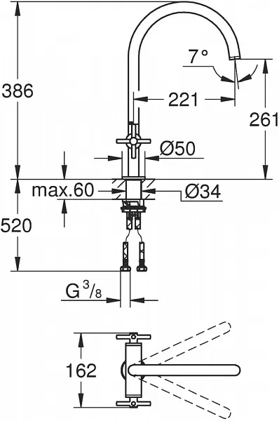 Смеситель Grohe Atrio New 30362DC0 для кухонной мойки фото 4