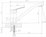 Смеситель Rossinka B B35-21 для кухонной мойки фото 3