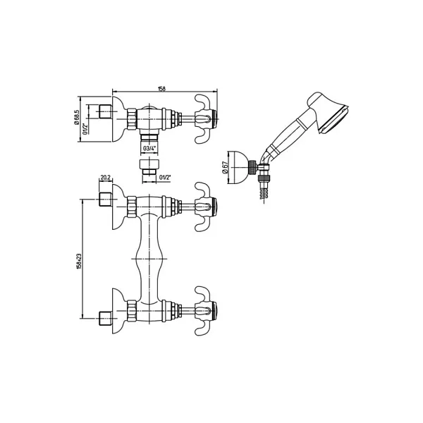 Смеситель для душа PAINI Ornellaia 87CR509 фото 2