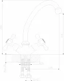 Смеситель Decoroom DR49 DR49028 для кухонной мойки фото 2