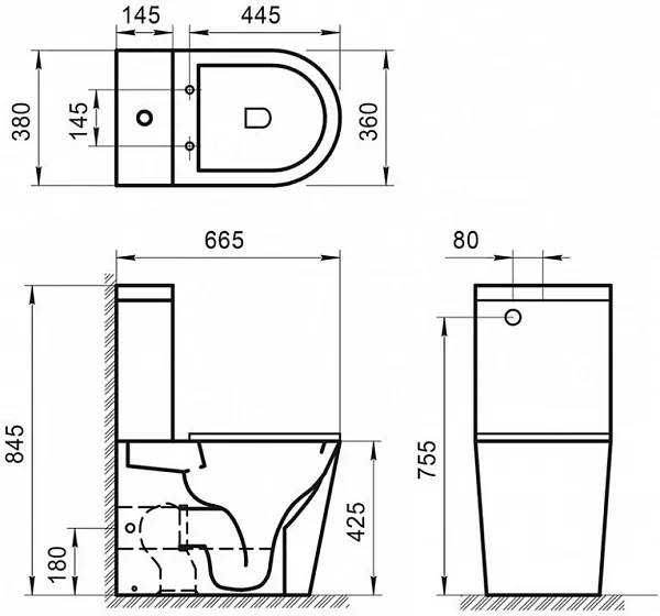 Бачок для унитаза BelBagno Sfera-R BB2141T фото 2
