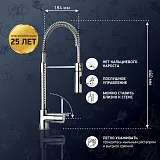 Смеситель для кухонной мойки PAINI Cox 78CR557PEKM фото 2