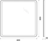 Зеркало BelBagno SPC-MAR-800-800-LED-BTN фото 9