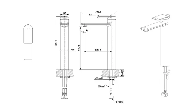 Смеситель Bravat Eddie F1369402BW-A9-ENG для раковины фото 2