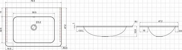 Мебельная раковина Vincea Vcb 80 VCB-2VP800W фото 18