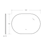 Зеркало Cezares Vague 100x70 CZR-SPC-VAGUE-1000-700-MOV с подсветкой фото 8